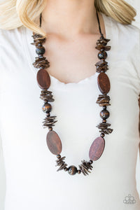 Carefree Cococay - Brown Necklace