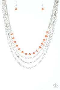 Extravagant Elegance - Orange Necklace