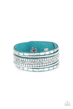 Load image into Gallery viewer, Rebel In Rhinestones - Blue Bracelet
