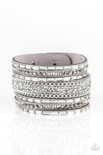 Load image into Gallery viewer, Rhinestone Rumble - Silver Bracelet
