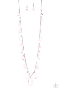 GLOW And Steady Wins The Race - Pink Necklace