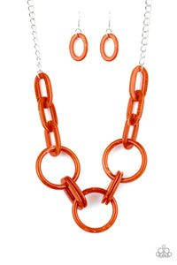 Turn Up The Heat - Orange Necklace