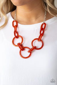 Turn Up The Heat - Orange Necklace