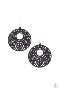 Mandala Mambo - Black Earrings