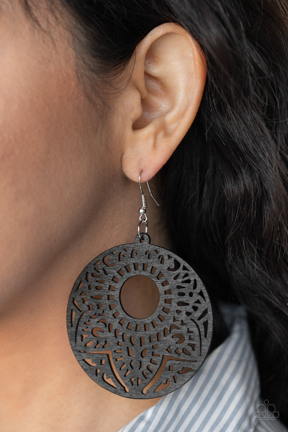 Mandala Mambo - Black Earrings