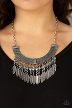 Load image into Gallery viewer, Fierce in Feathers - Silver Necklace
