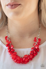 Load image into Gallery viewer, Colorfully Clustered - Red Necklace
