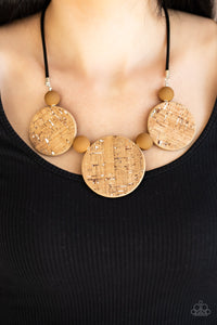 Pop The Cork - Brown Necklace