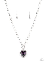 Load image into Gallery viewer, Check Your Heart Rate - Purple Necklace
