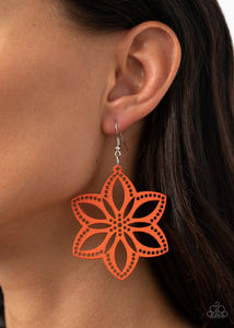 Bahama Blossoms - Orange Earrings