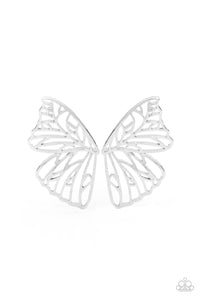 Butterfly Frills - Silver Earrings