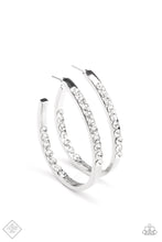 Load image into Gallery viewer, Borderline Brilliance - White Earrings - Fiercely 5th Avenue
