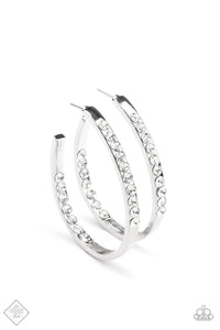 Borderline Brilliance - White Earrings - Fiercely 5th Avenue