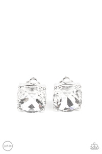 Bombshell Brilliance - White Earrings