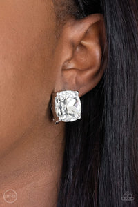 Bombshell Brilliance - White Earrings