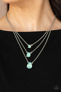 Dewy Drizzle - Green Necklace