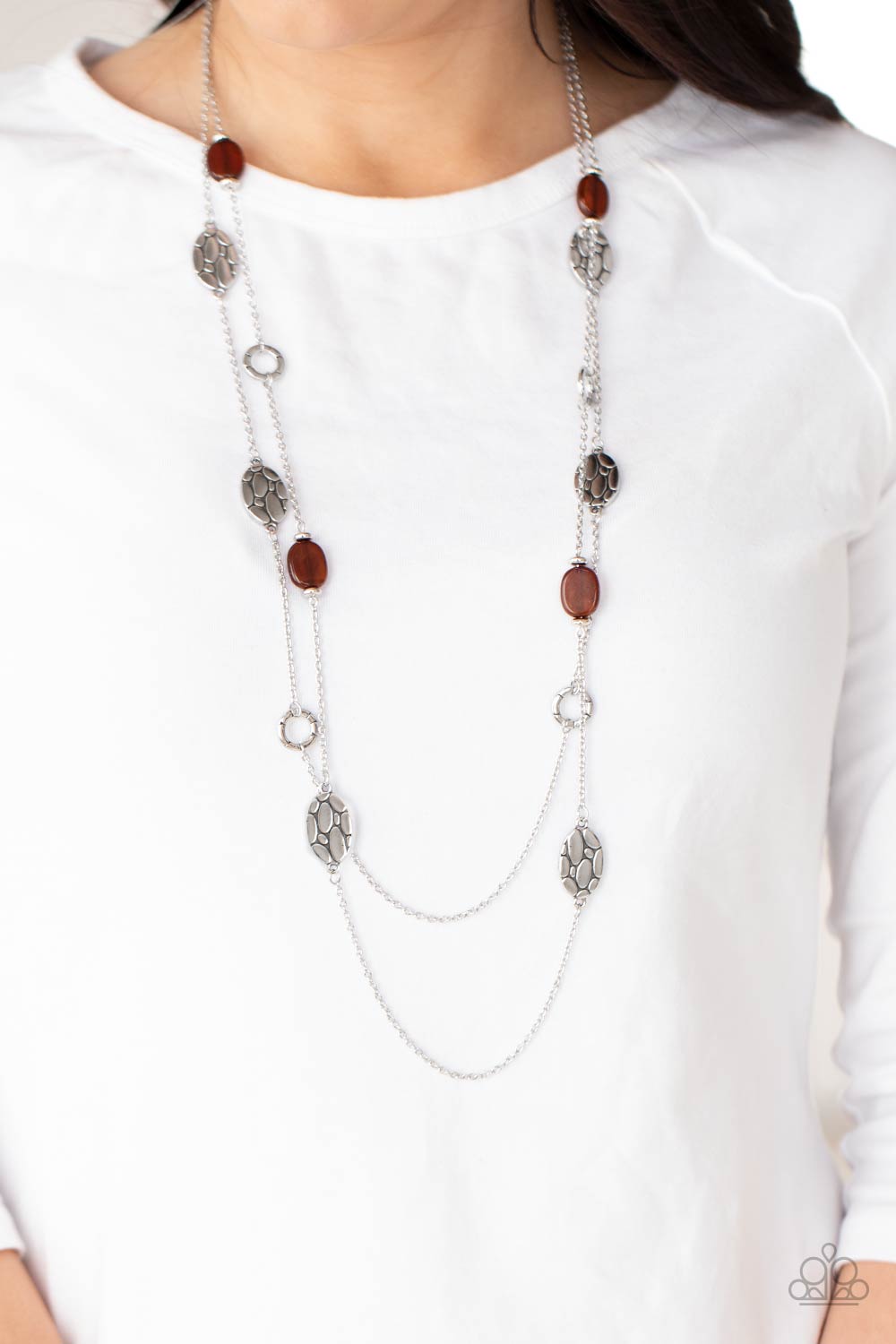 Cobble Creeks - Brown Necklace