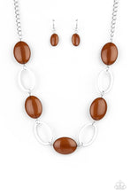 Load image into Gallery viewer, Beachside Boardwalk - Brown Necklace
