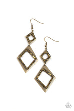 Load image into Gallery viewer, Deco Decoupage - Brass Earrings
