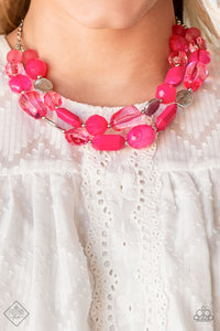 Oceanic Opulence - Pink Necklace