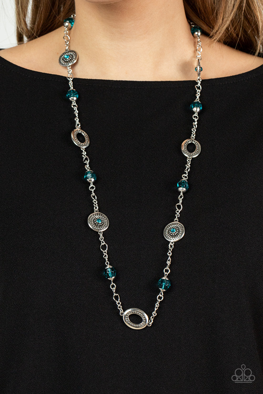 Glammed Up Goals - Blue Necklace