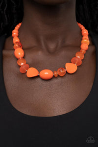 Tropical Tsunami - Orange Necklace