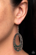 Load image into Gallery viewer, Colorfully Moon Child - Green Earrings
