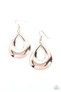 Laid-Back Leisure - Rose Gold Earrings