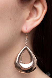 Laid-Back Leisure - Rose Gold Earrings