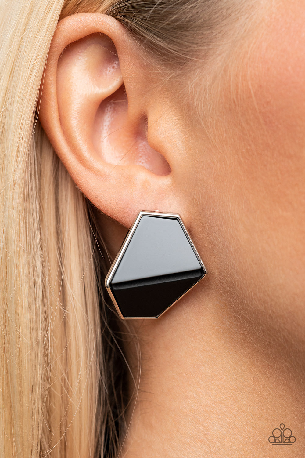 Generically Geometric - Black Earrings