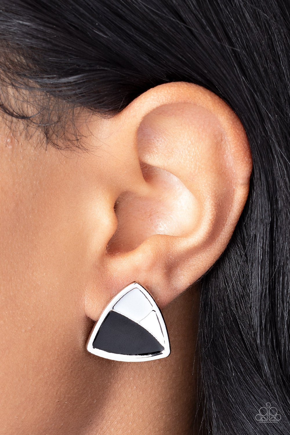 Kaleidoscopic Collision - Black Earrings