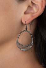 Load image into Gallery viewer, Segmented Shimmer - Black Earrings
