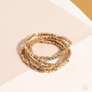 Right on CUBE - Gold Bracelet