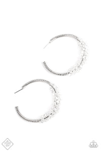 Bubble-Bursting Bling - White Earrings - Fashion Fix - Fiercely 5th Avenue