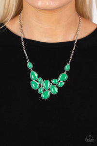 Keeps GLOWING and GLOWING - Green Necklace