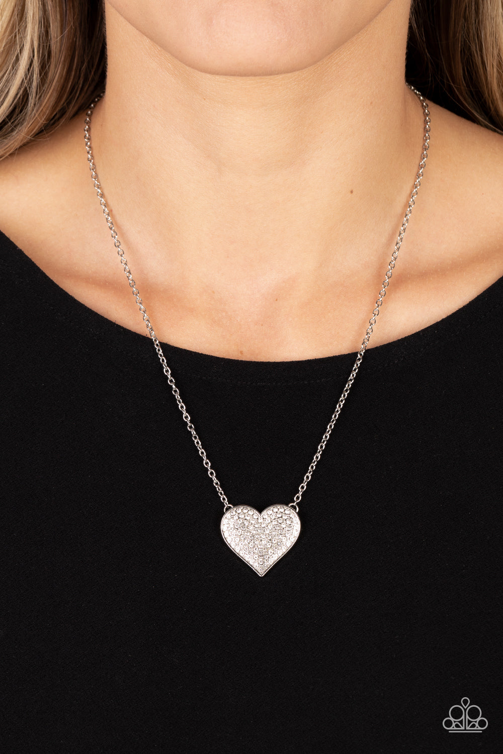 Spellbinding Sweetheart - White Necklace