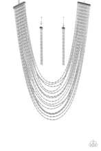 Load image into Gallery viewer, Cascading Chains - Silver Necklace
