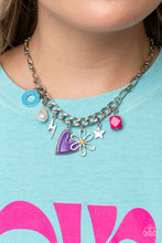 Load image into Gallery viewer, Living in CHARM-ony - Purple Necklace
