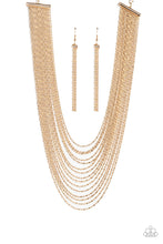 Load image into Gallery viewer, Cascading Chains - Gold Necklace
