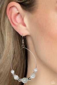 Cats Eye Charisma - White Earrings