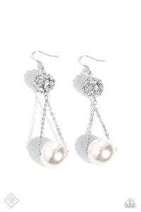 Ballerina Balance - White Earrings