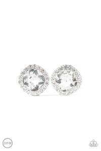 Diamond Duchess - White Earrings