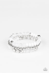 Sugary Summer - White Stretch Bracelet