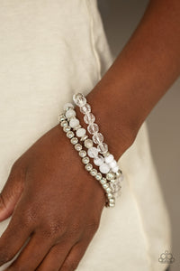 Sugary Summer - White Stretch Bracelet