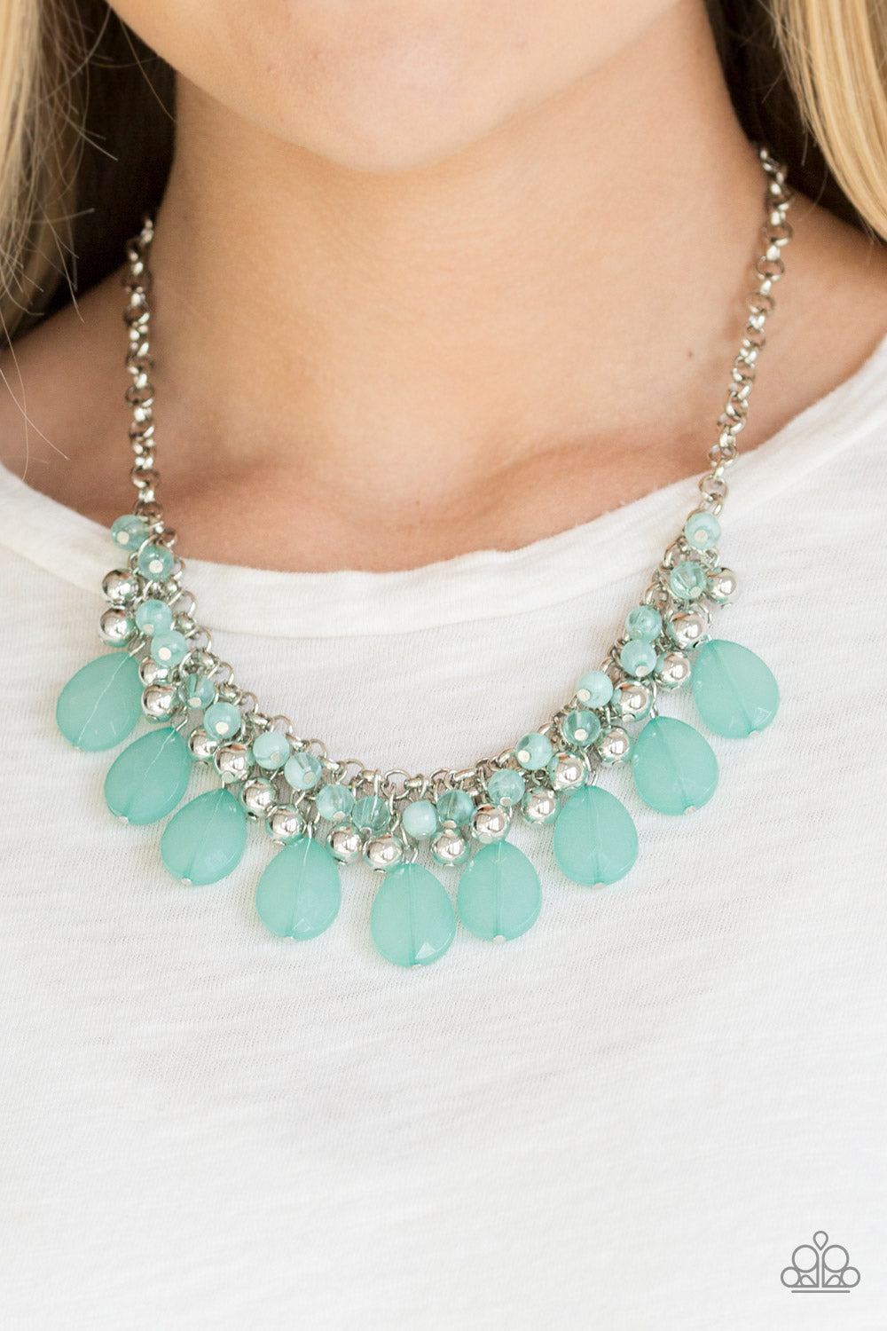 Trending Tropicana - Green Necklace